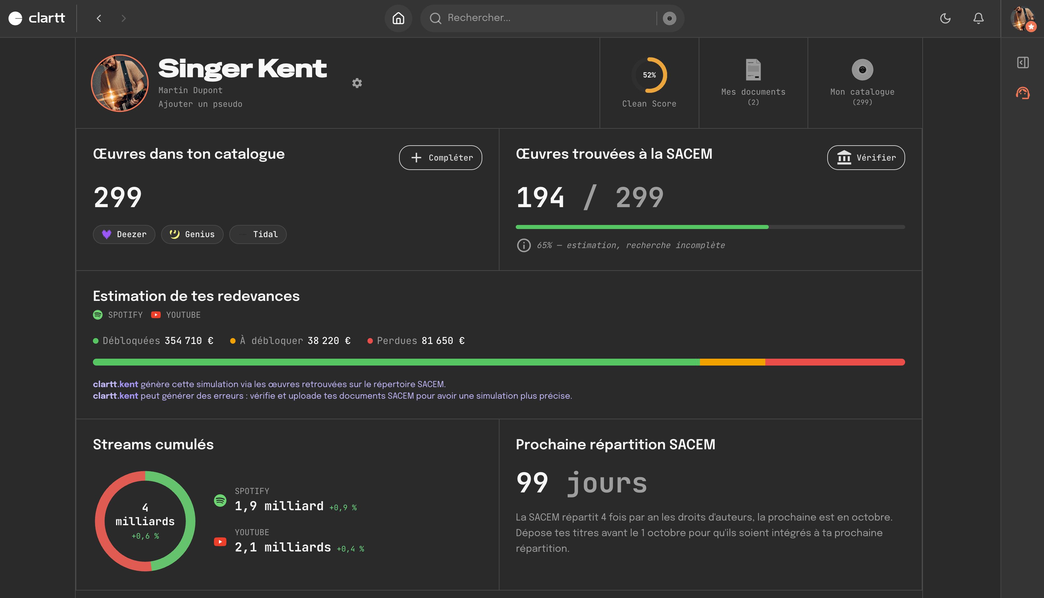 Clartt Dashboard